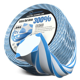 Eventronic square twist 0.095'' trimmer line on a 400ft spool for faster cuts.