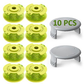 Eventronic weed wacker string demonstrates Ryobi One+ compatibility for cordless trimming.