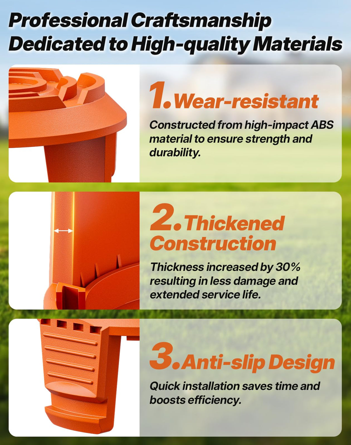 Eventronic replacement cap snaps on easily, reducing downtime during garden chores