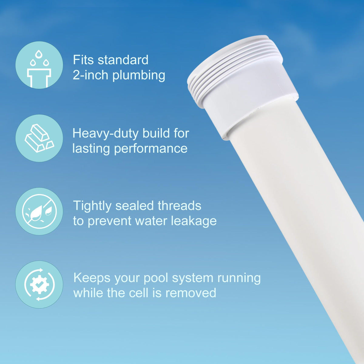 EverCrystal bypass cell for easy installation and leak-free operation.