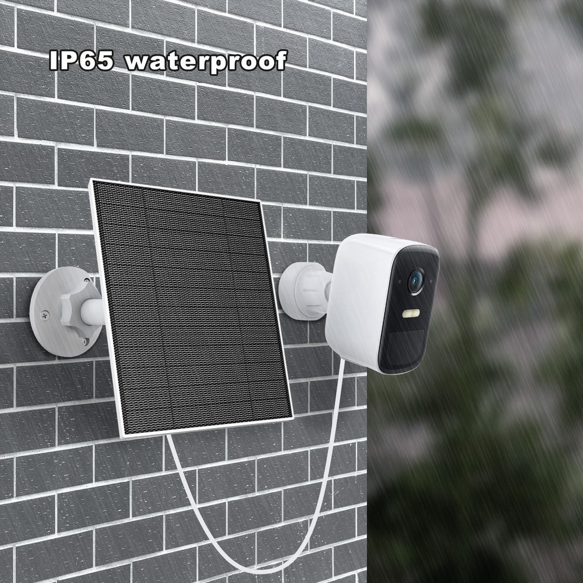 EverExceed Eufy solar panel, IP65, weatherproof for outdoor use.