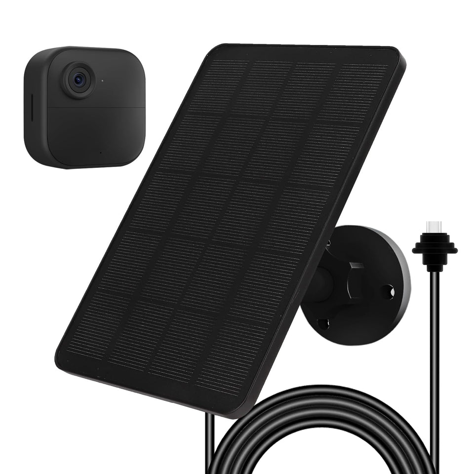 EverExceed solar panel for Blink Outdoor 4 powers outdoor cameras reliably.