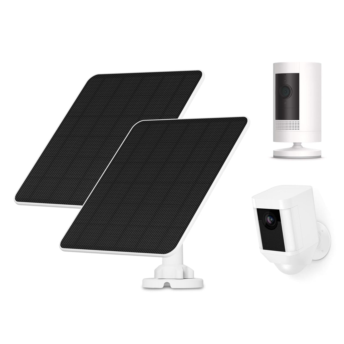 EverExceed solar panel for Ring Camera, front view, outdoor charging ready.