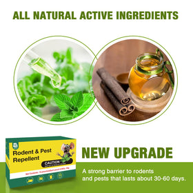 EverField peppermint oil pouches releasing scent to deter rodents in living spaces.