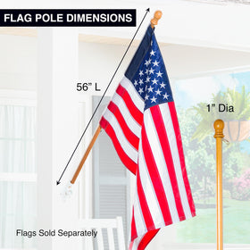 Evergreen Flag pole with clip on top for sleeved flags.