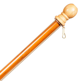 Evergreen Flag 56-inch solid wood pole shown for outdoor flag display.