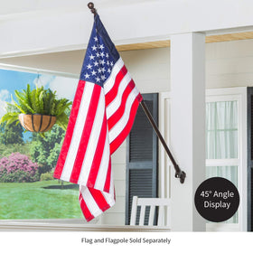 Evergreen Flag bracket 90-degree angle mount provides a sturdy base for mounting.
