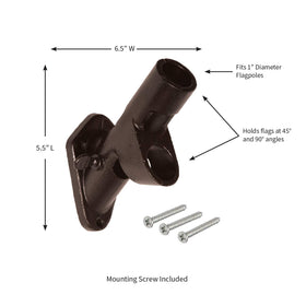 Evergreen Flag bracket outdoor weather-resistant finish designed for long-lasting flag displays.