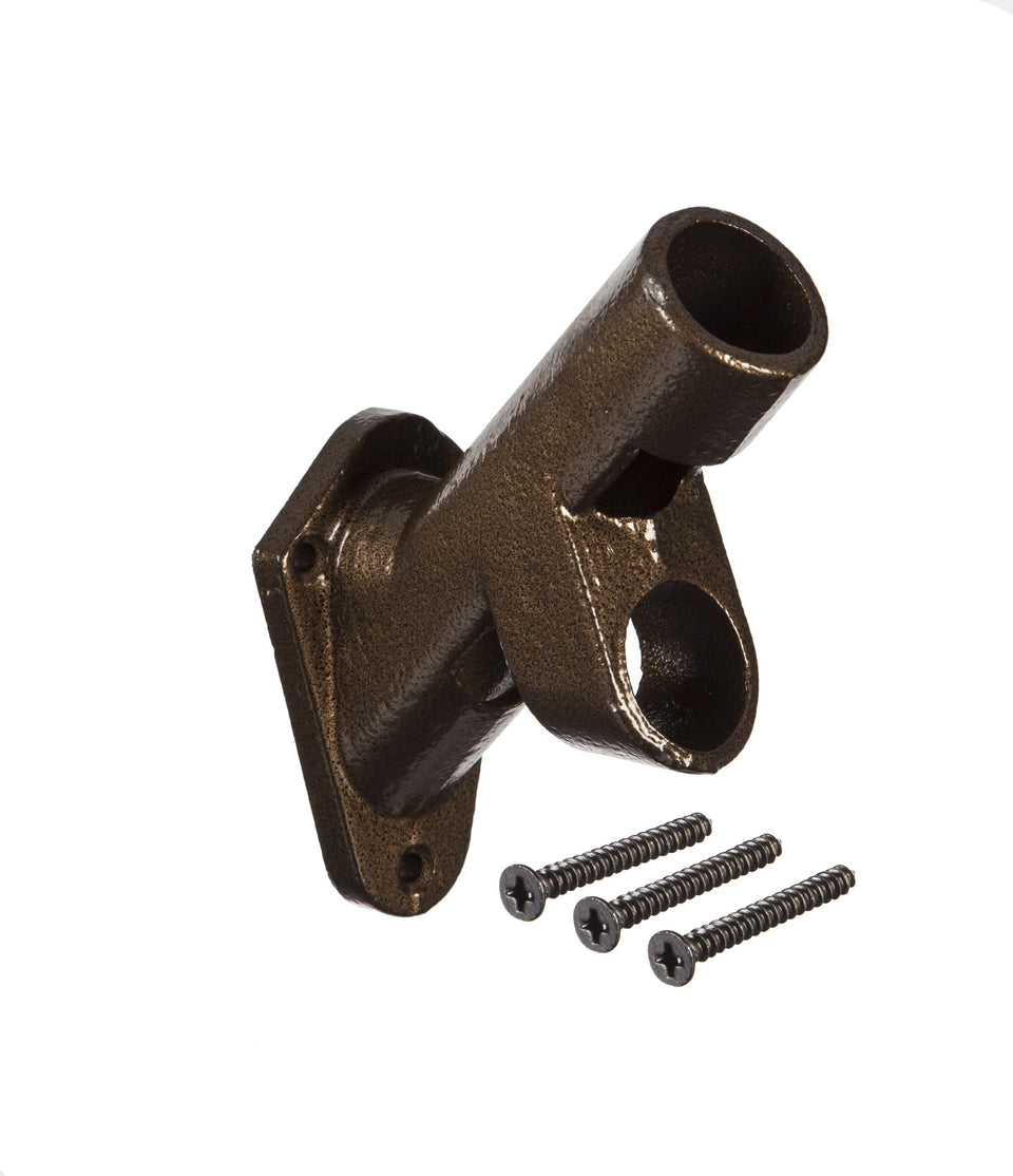 Evergreen Flag bracket two-position 45-90 degree front view for versatile outdoor mounting.
