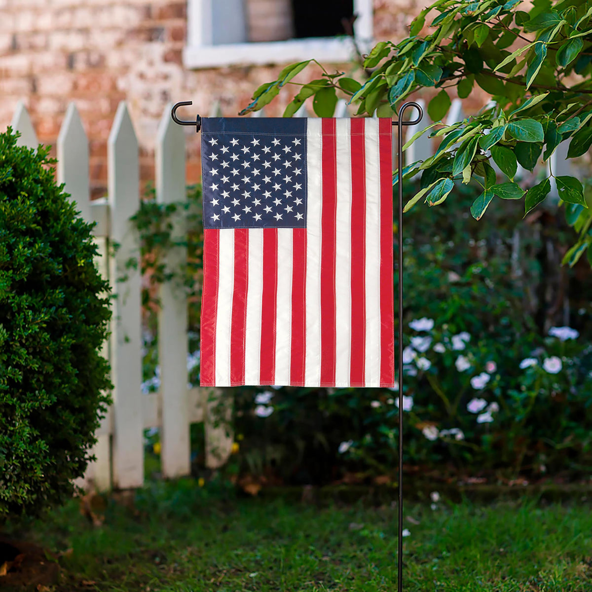 Evergreen Flag embroidered stars and stripes detail adds premium touch