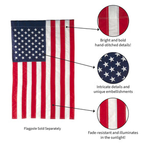 Evergreen Flag patio or garden flag ready for outdoor display