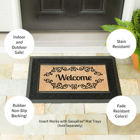 Outdoor-ready Sassafras mat for porches patios and entryways