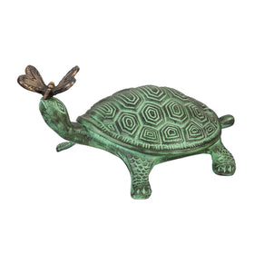Evergreen Garden turtle statue decorates patios with sustained charm.