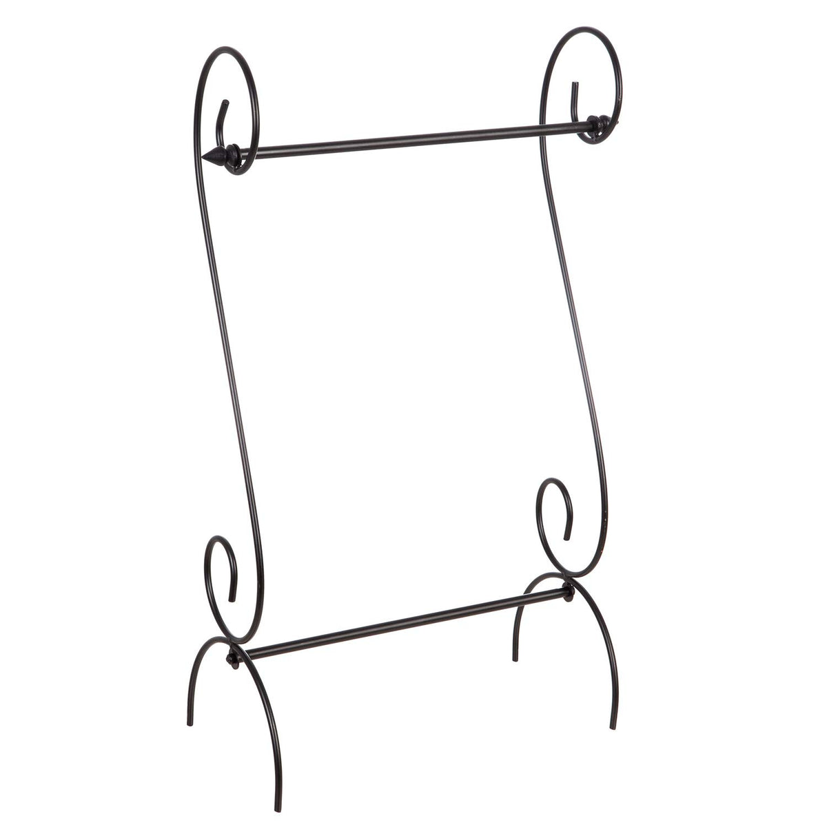 Evergreen Scroll Garden Flag Stand yard display for garden decor