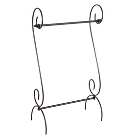 Evergreen Scroll Garden Flag Stand yard display for garden decor