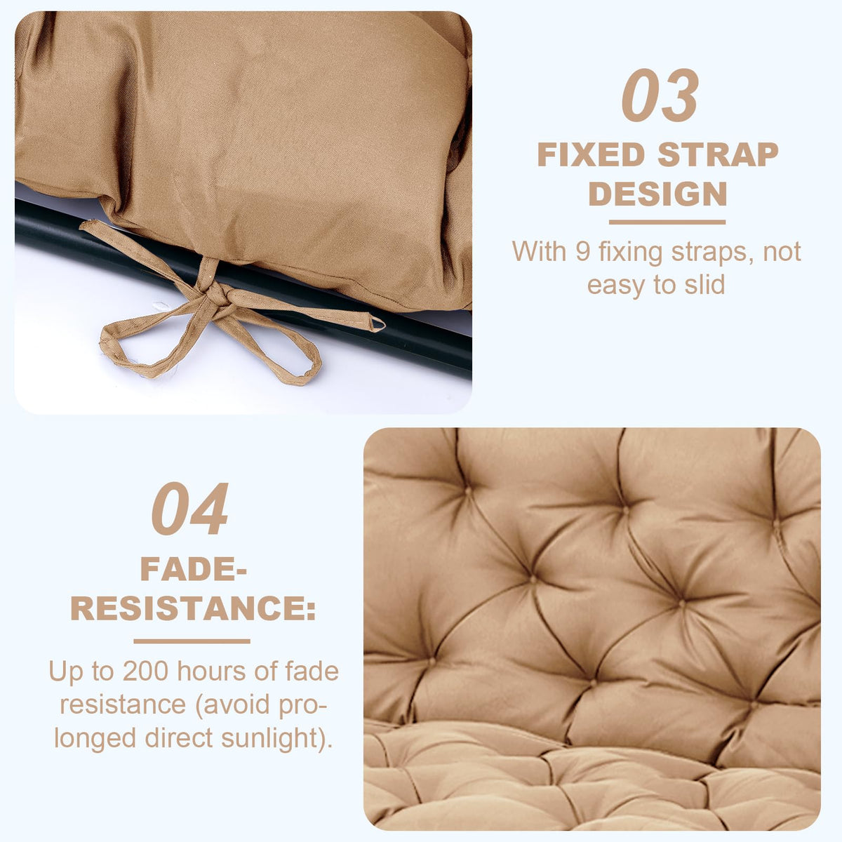 EverPine indoor-outdoor cushion suitable for patio and balcony use