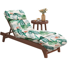 EverPine outdoor chaise cushion front view showing full-body support for outdoor lounging.