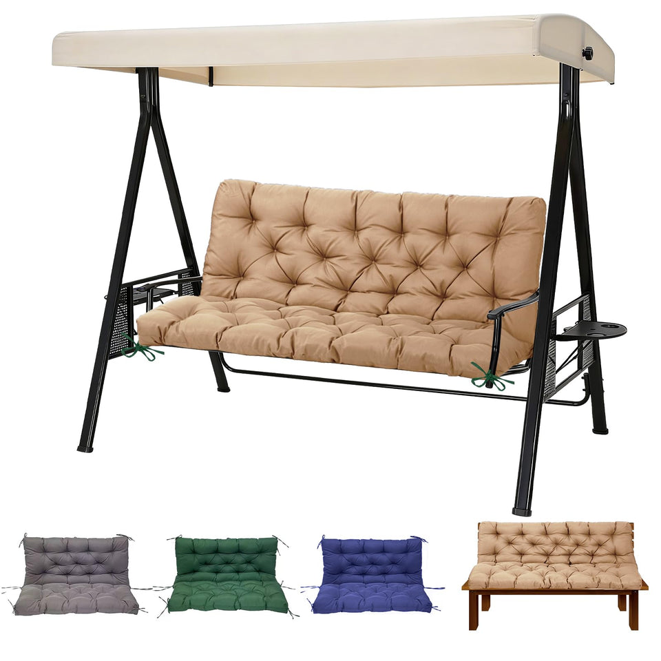 EverPine outdoor swing cushion water resistant 3-seater for porch comfort