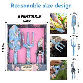 Evertools lightweight aluminum tools reduce wrist strain during tasks.