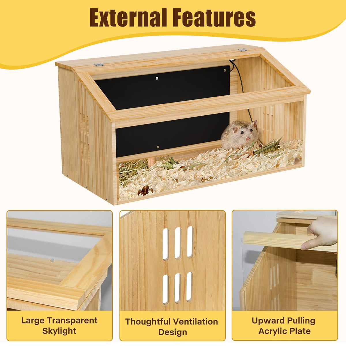 EVERYGROW front window clear acrylic for easy observation of chicks