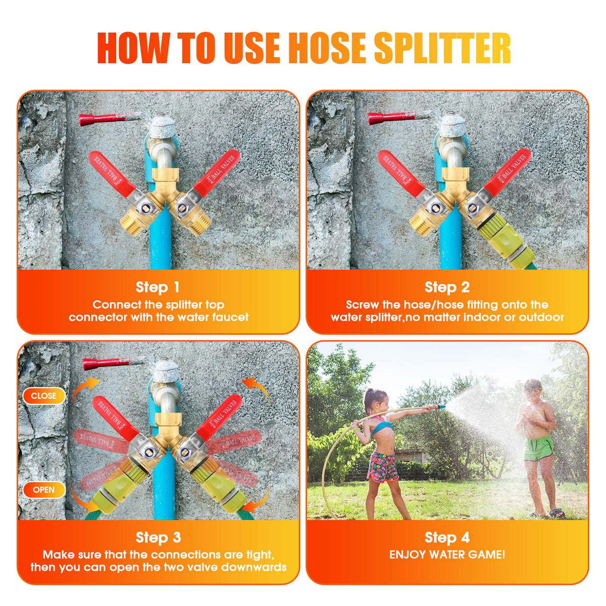 EverZenHub hose splitter full flow design improves water delivery.