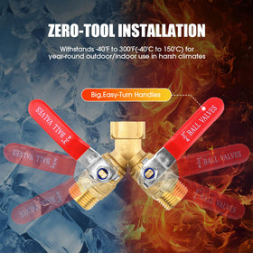 EverZenHub hose splitter long handle with stainless steel for easy grip.