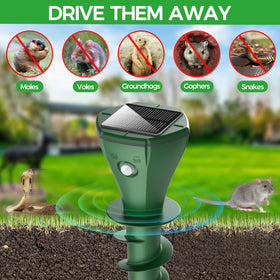 EVESKY groundhog deterrent for outdoor installation enables quick ground setup for yard protection