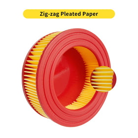 EVGW 951-14628 air filter side view highlights compatibility with 140cc OHV engines.