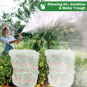 Evoio plant protection netting supports easy harvest with accessible openings.