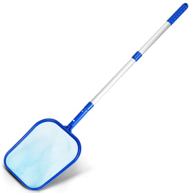 Evob pool skimmer net with adjustable pole for easy surface debris removal