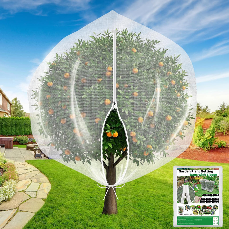 Evoio Bird Netting over blueberry bushes protects fruit while allowing airflow.