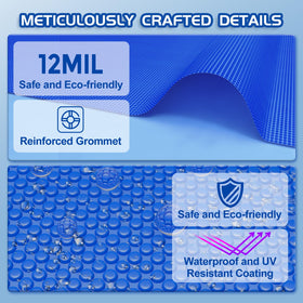 Evoio heat-boost covered bubble layer warms water on sunny days.