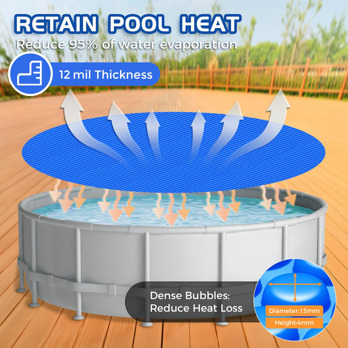 Evoio spa and hot tub use for year-round warmth and protection.