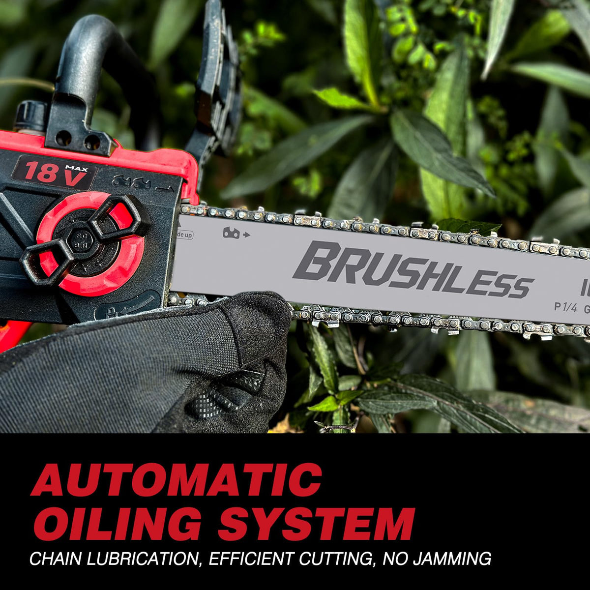 EVOIRON 15-foot reach with telescoping pole for tall-tree pruning.