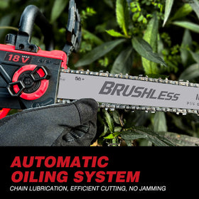 EVOIRON 15-foot reach with telescoping pole for tall-tree pruning.