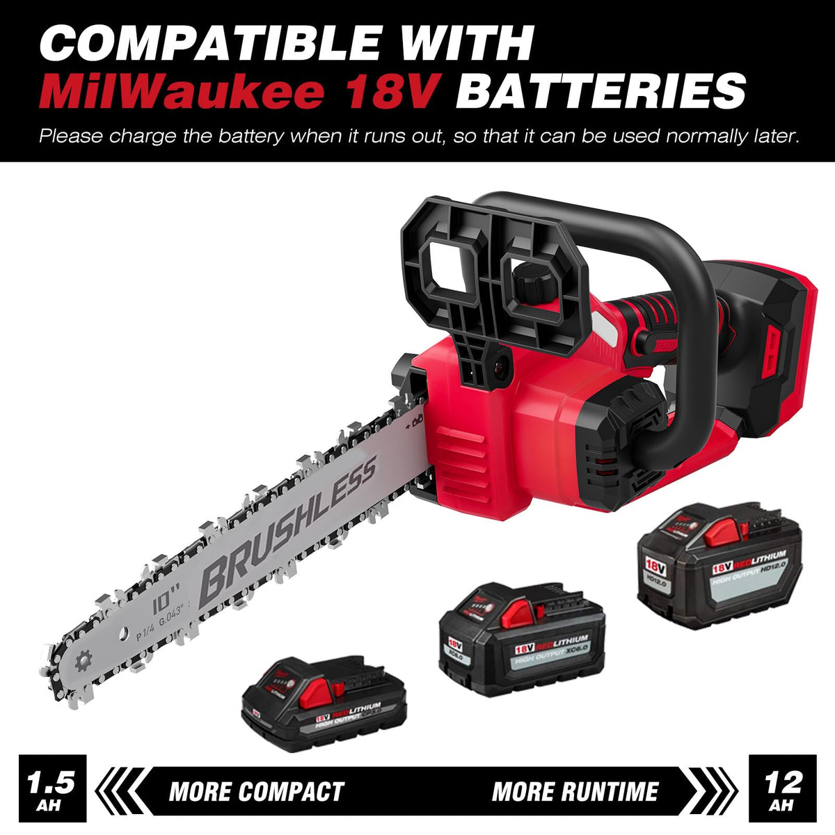 EVOIRON 2-in-1 pole saw with extendable pole reaching from 5.7 to 14.5 feet.