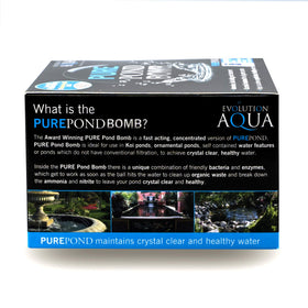 Evolution Aqua Pure Pond Bomb in pond water illustrates treatment potential for cloudy conditions