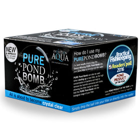 Evolution Aqua Pure Pond Bomb tube shows dispensing form for fast activation