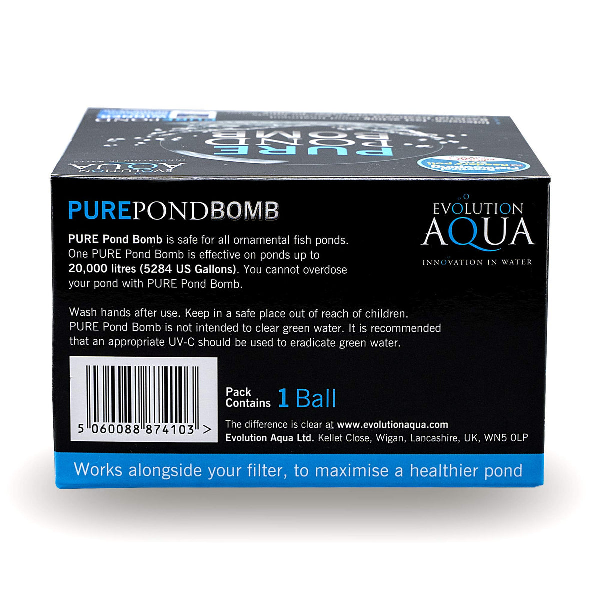 Evolution Aqua Pure Pond Bomb use demonstrates fish safe pond care