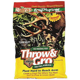 Evolved Habitats Throw & Gro pack shot promotes fast deer forage growth.