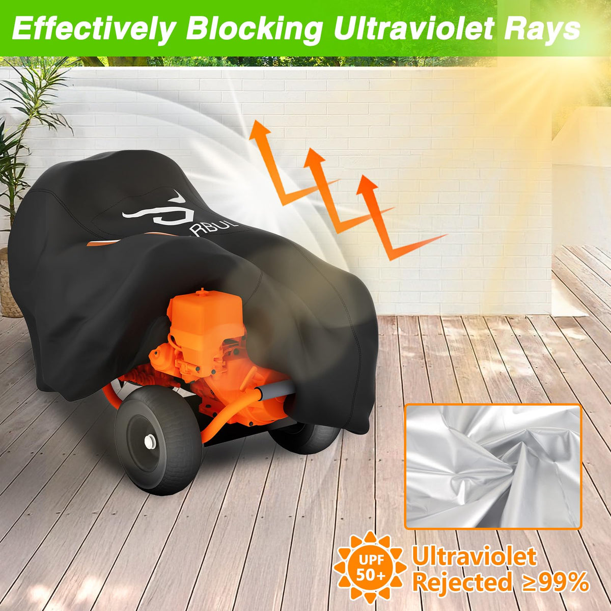 Reflective strips on EVRBUL cover improve visibility in low light