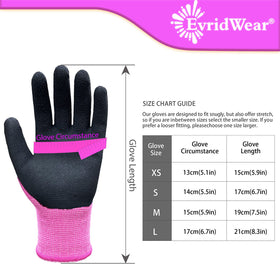 Evridwear Kids Gardening Gloves pink in use for planting and digging tasks.