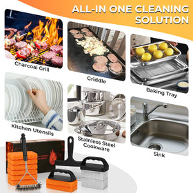 EWFEN all-in-one griddle kit components arranged neatly.