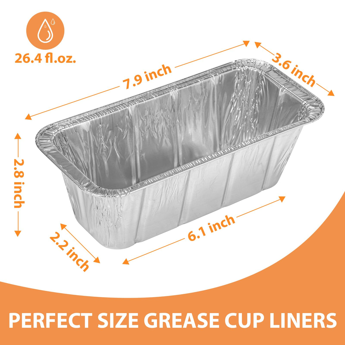 EWFEN aluminum foil drip pan liner catching grease during cooking.