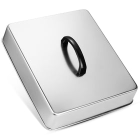 EWFEN rectangular basting cover in stainless steel concentrates heat for even cooking.