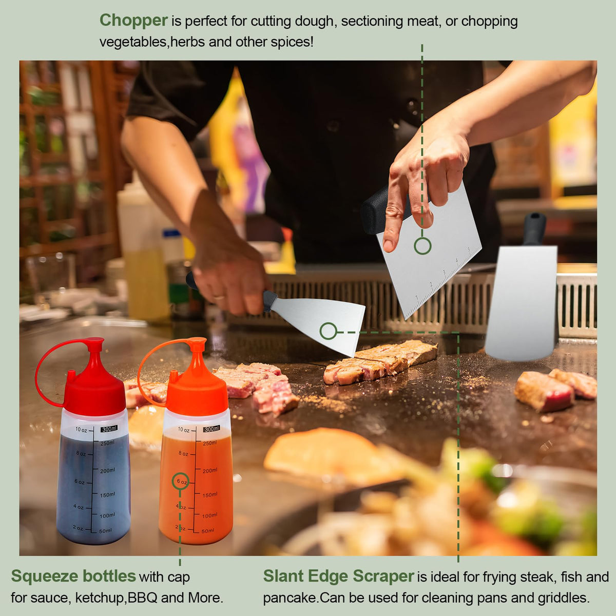 EWFEN burger press patty maker creates uniform patties for even grilling.
