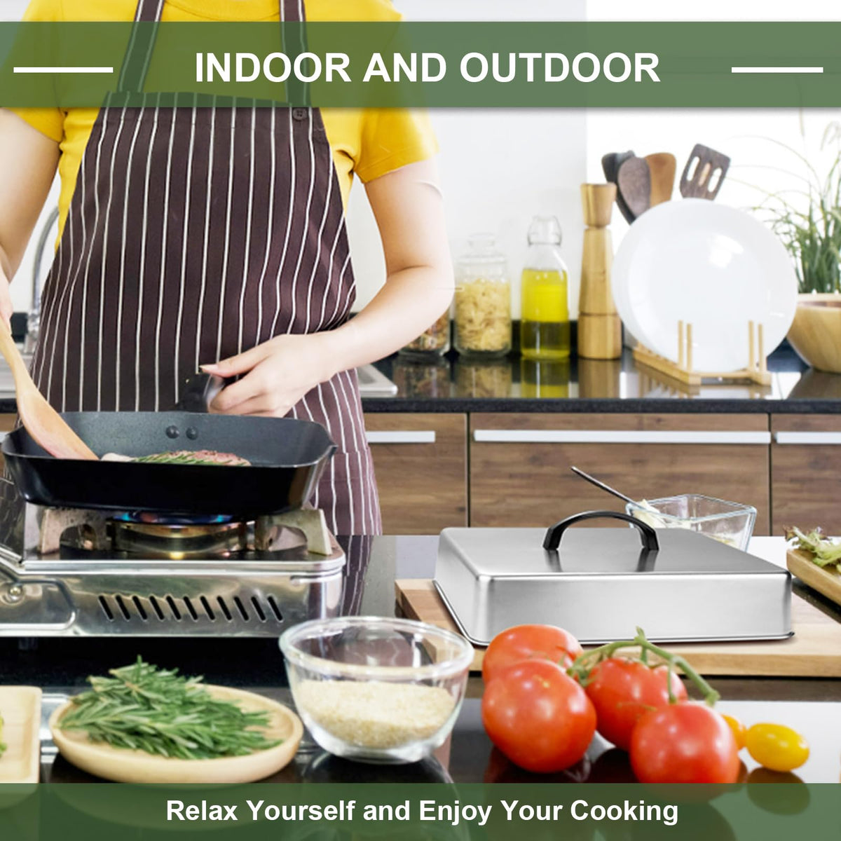 EWFEN dishwasher safe design simplifies cleanup after cooking.