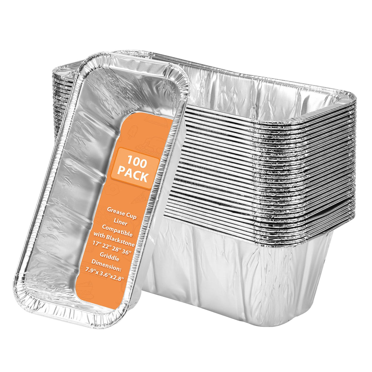 EWFEN grease cup liner stack in use for quick cleanup after grilling.