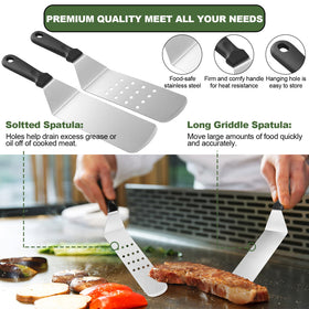 EWFEN large burger turner for lifting thick patties with control