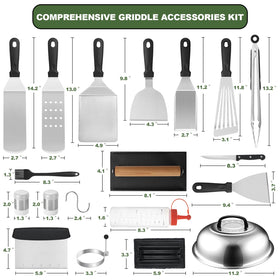 EWFEN long slotted spatula for drainage and safe flipping